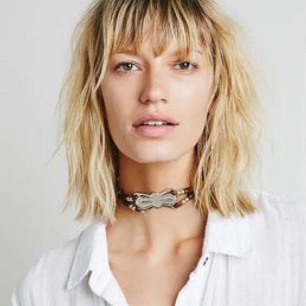 Free People Southwestern Concho Leather Choker